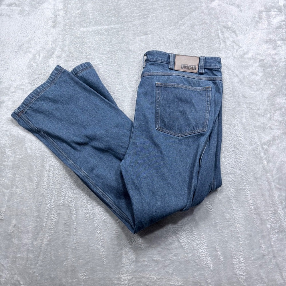 Duluth Trading Co Jeans Mens 44x34 Blue Relaxed Fit Workwear 100% Cotton Denim